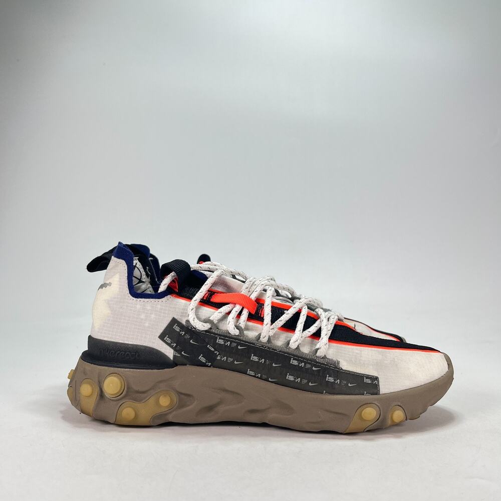 Nike React ISPA WR Summit White Orange Walking Sneakers AR8555-100 Youth Sz 4.5